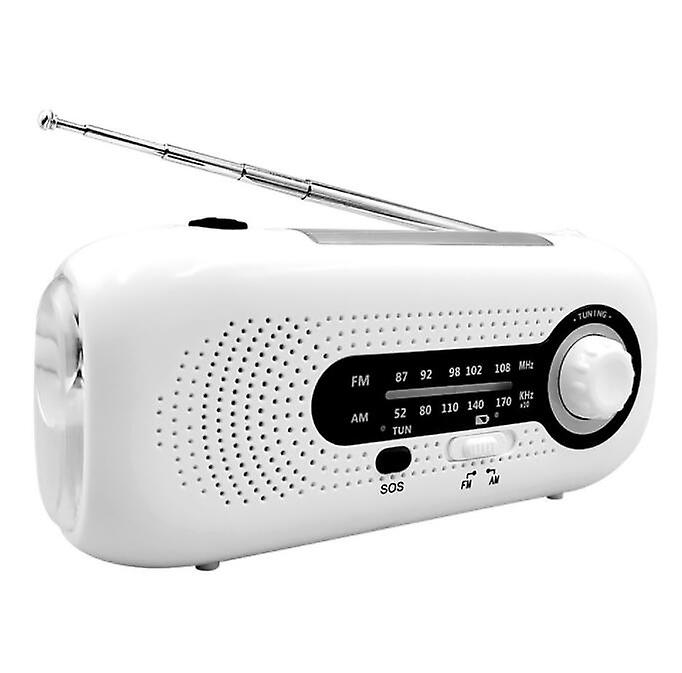 Pxcl (white)disaster Prevention And Emergency Solar Power Generation Radio