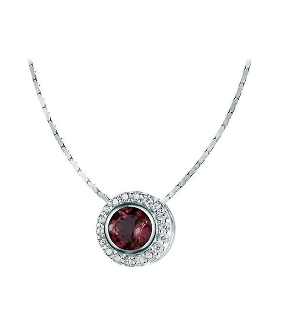 Jacques Lemans - Sterling Silver Necklace with Garnet - SE-C105D