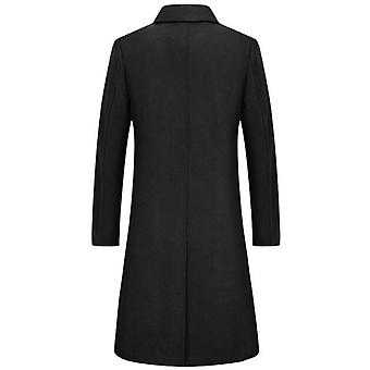 Men's Long Coat Slim Fit Winter Coat Warm Overcoat | Fruugo ZA