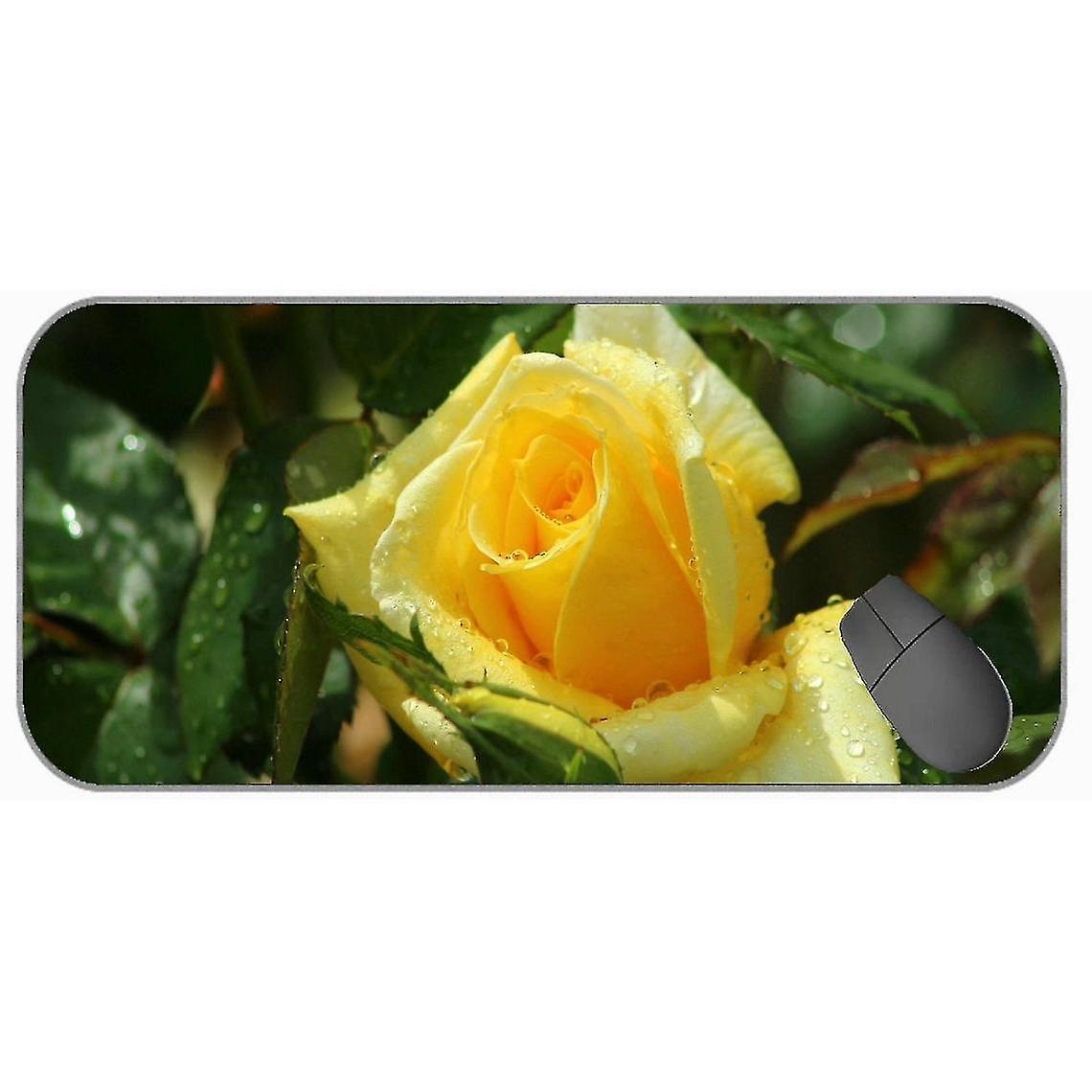(750x300x3) Extended Gaming Mouse Taft, Mousepad Water Droplets, Stitched Edges