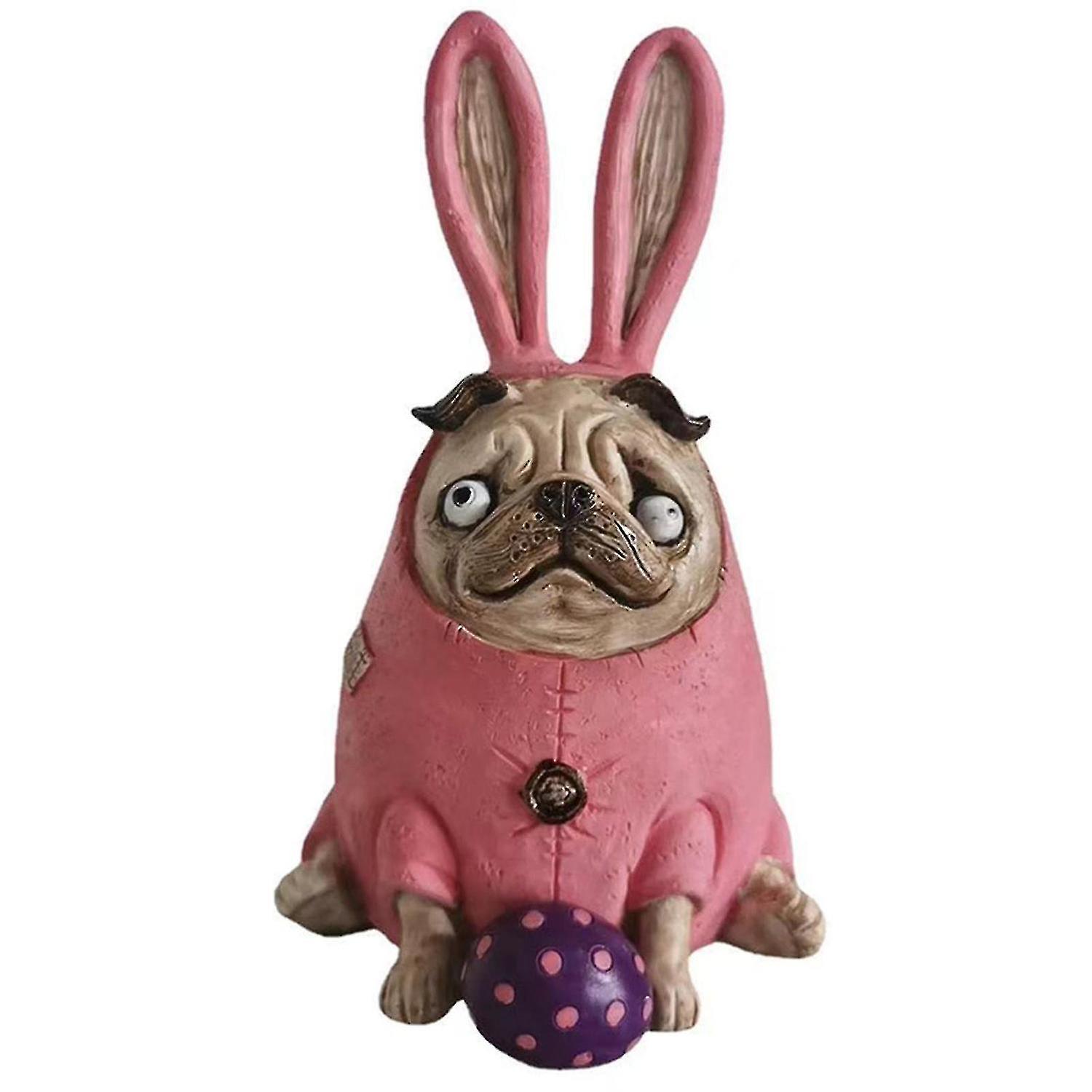 Festival Animal Statue Resin Dog In Xmas Tree / Bunny Costume Christmas / Easter