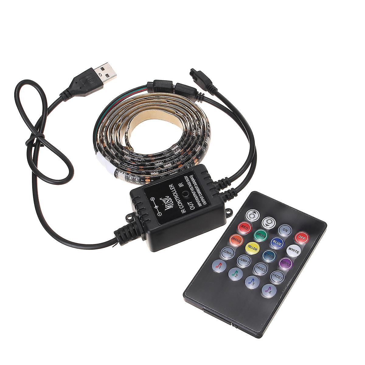 Dc12v Waterproof 1m Smd 5050 Rgb Music Voice Control 30led Strip Light For Tv Backlights