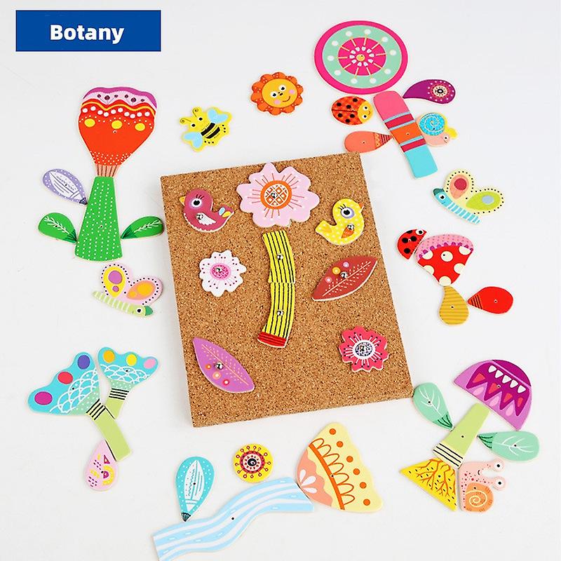 Wooden Creative Nailing Fun Children S Puzzles Jigsaw Puzzles Baby Puzzles Early Education Toys Creative Nailing Fun