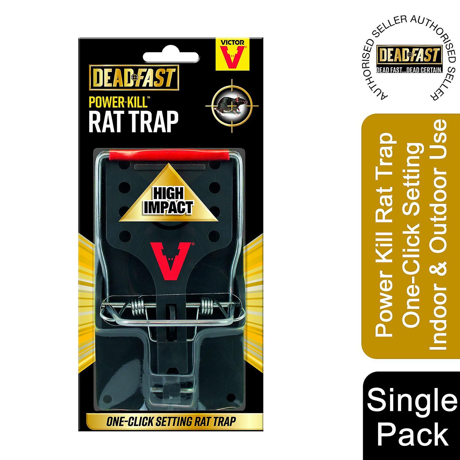 Deadfast Power Kill Rat Trap One-Click Setting Indoor & Outdoor Use Single
