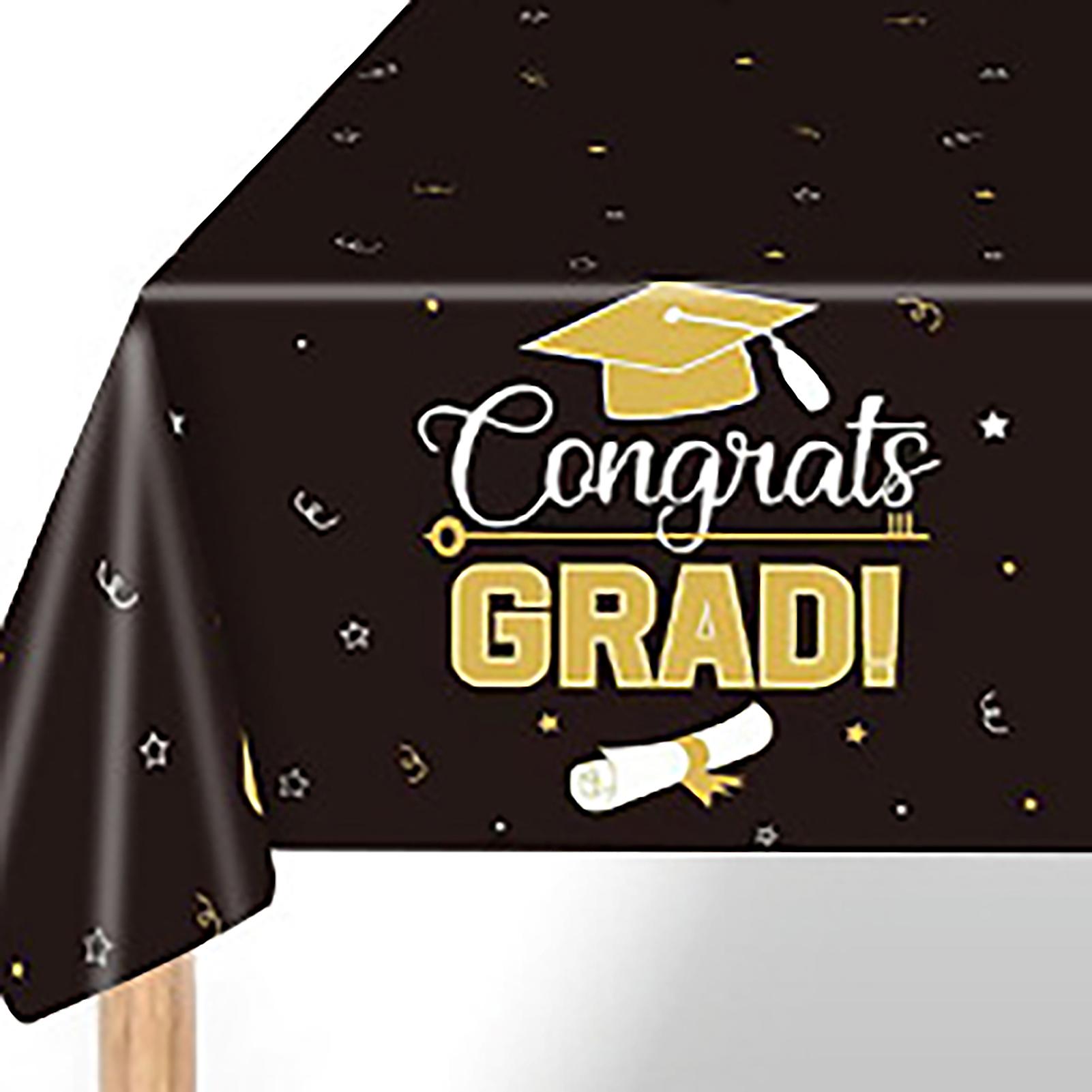 Graduation Theme Pattern Tablecloth Odourless Waterproof And Smooth Tablecloth For Graduation Party Decorations