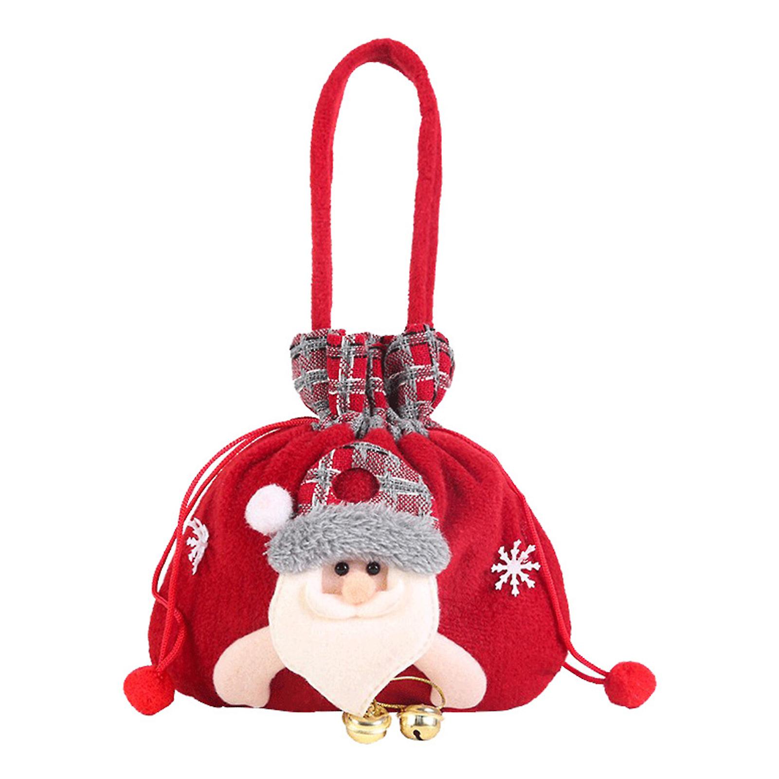 Christmas Gift Candy Storage Bag Christmas Elements Printed Storage Bag For Gifts Goodies Handmade Projects