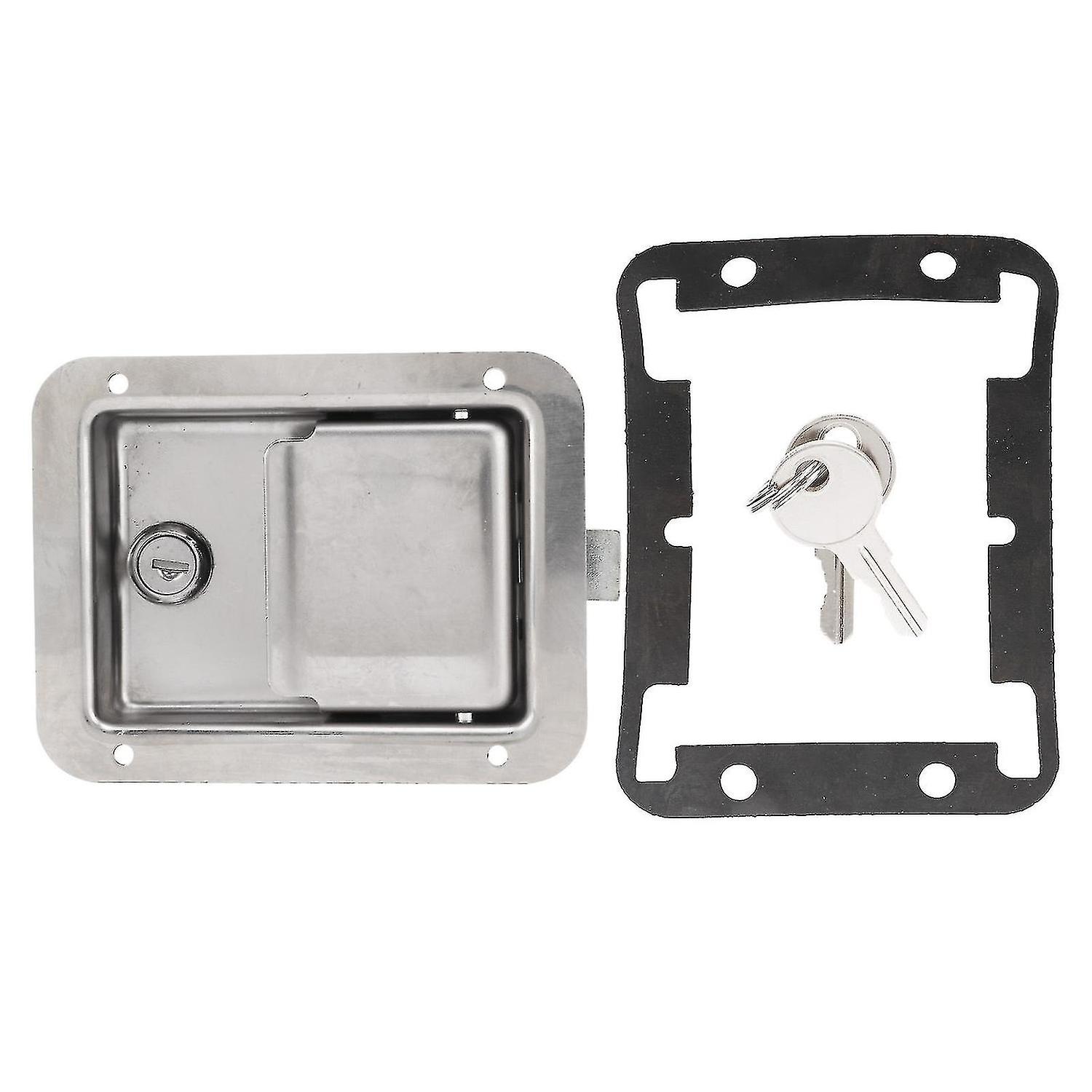 Stainless Steel Toolbox Lock Rv Handle Latch Paddle Lock With 2 Keys For Trailer Truck Camper
