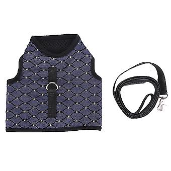 Pet Dog Vest Harness Leash Traction Rope Mesh Safety Chest Strap Set (L)