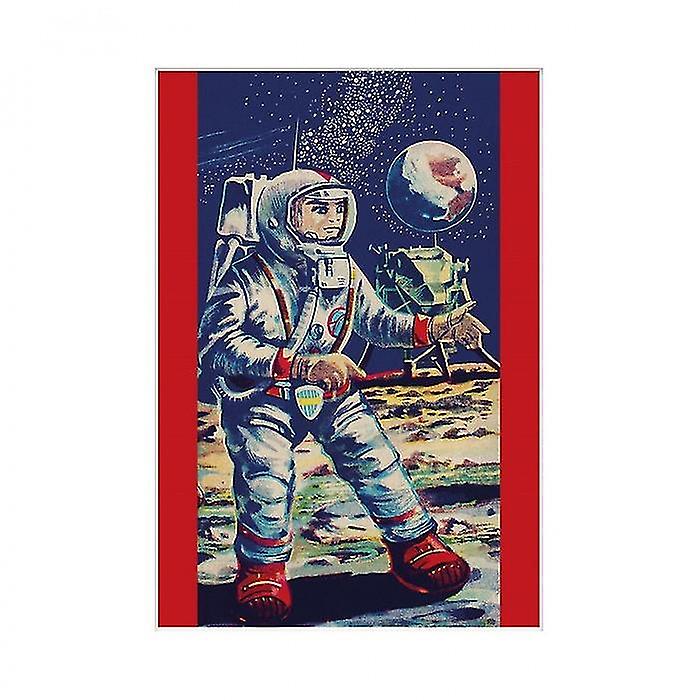 Pyramid International Moon & Astronaut Mounted Print