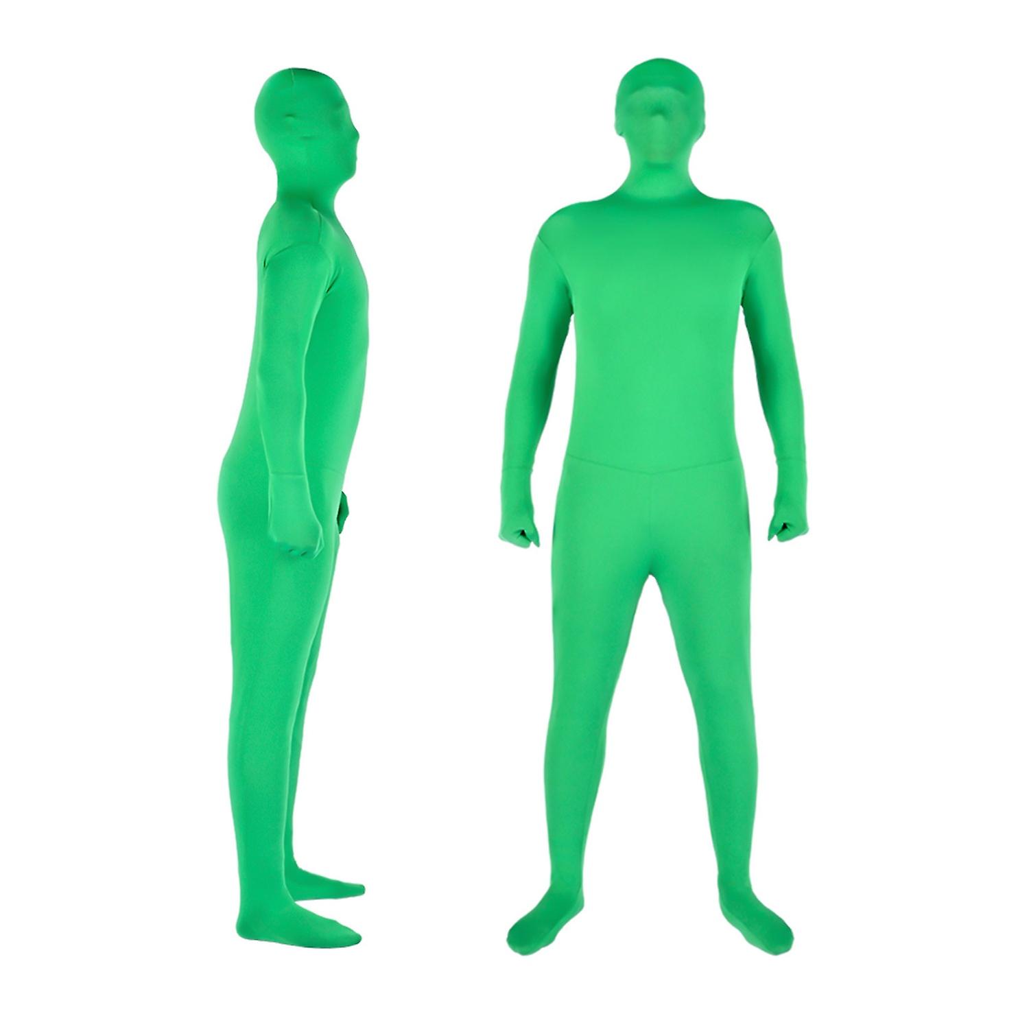 Andoer-2 Ganzkörperfotografie Chromakey Grüner Anzug Unisex Erwachsener Grüner Body Stretch-Kostüm für Foto-Vid Grün 17cm