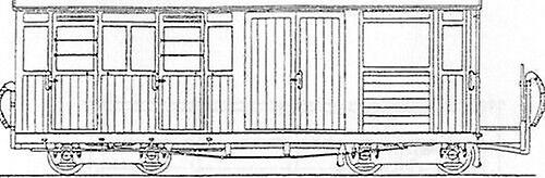 Dundas DM59 Festiniog Bogie Luggage Brake/3rd Coach OO9 / HOe Plastic Unpainted OO9 Scale model