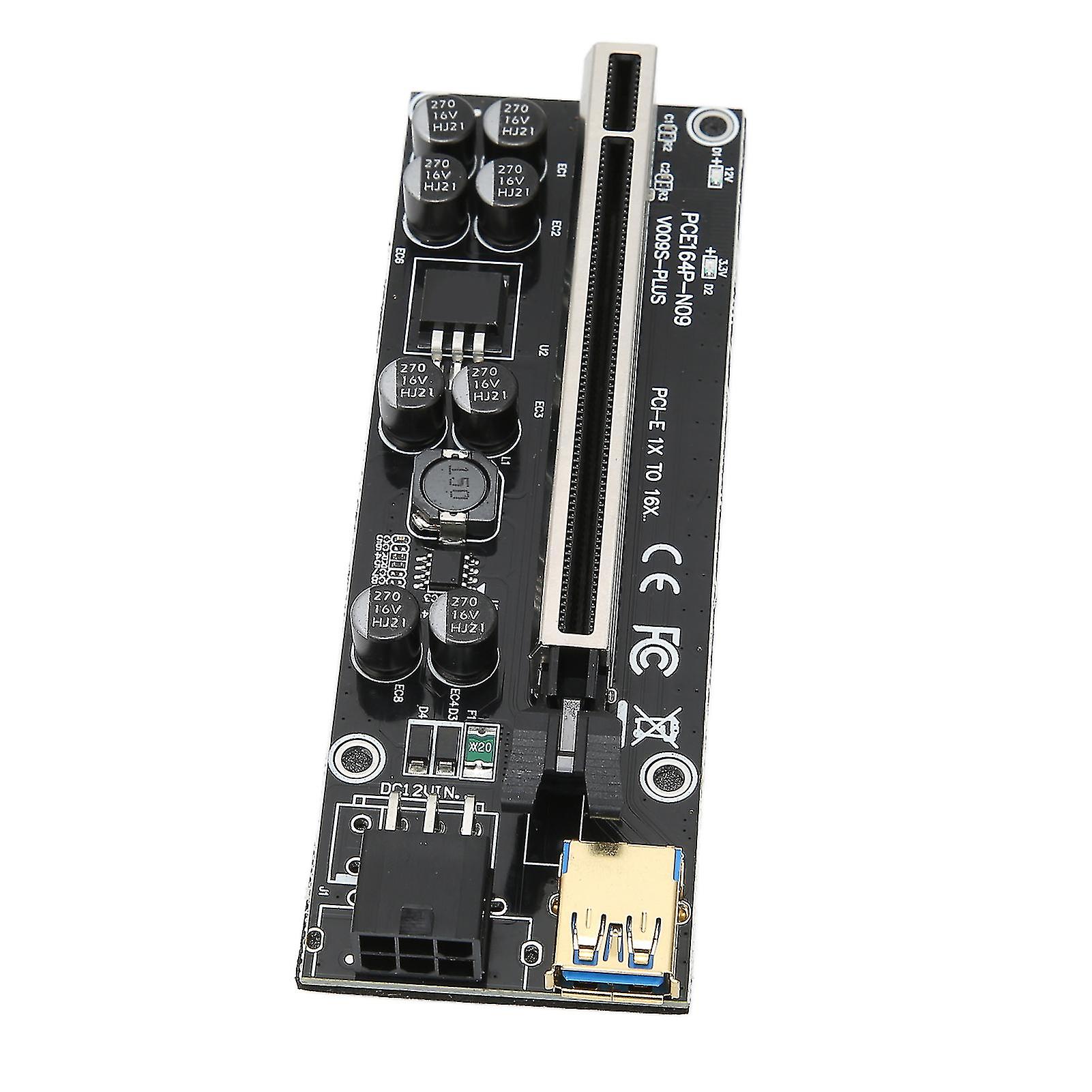 PCIE 1X Riser Adapter Card 6P Interface 16A Power Protection