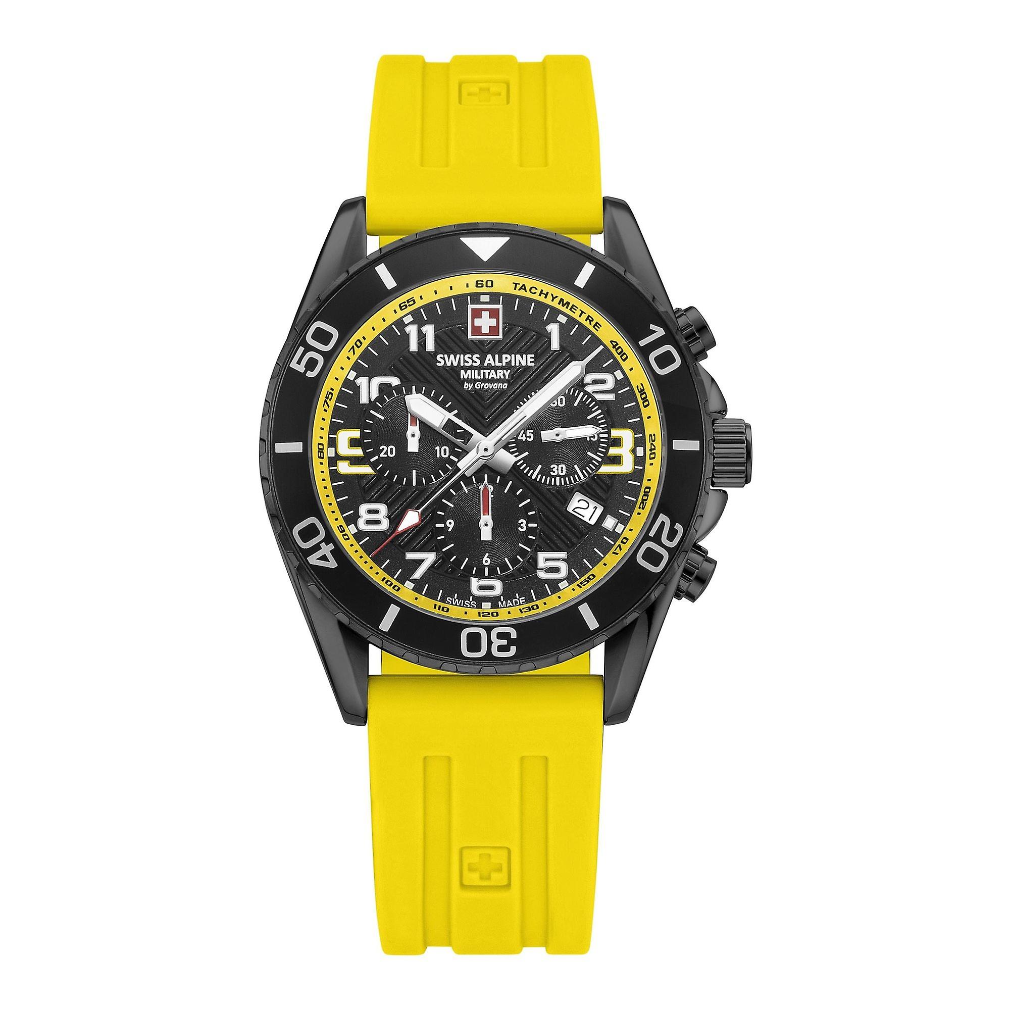 Swiss Alpine Military Men's Watch Chronograph Analog Quartz 7029.9878SAM Silicone
