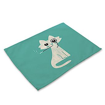 Schüsselmatte, Katzenmusterdruck Hitzebeständiges Hitzebeständiges Tischset Niedliches Platzset Solide Leistung