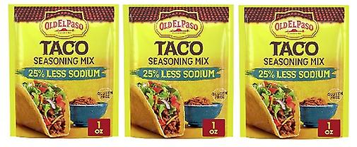 Old El Paso Less Sodium Taco Seasoning Mix 3 Pack
