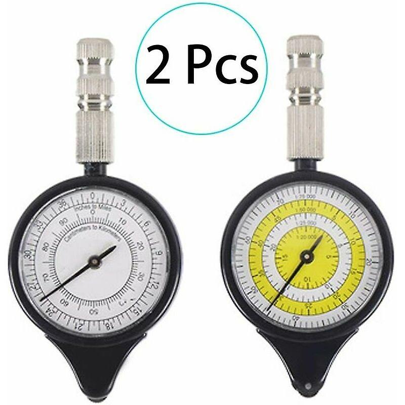 2 Pack Multi-Function Odometer Rangefinder Map with for Hiking, Camping and Outdoor Survival.