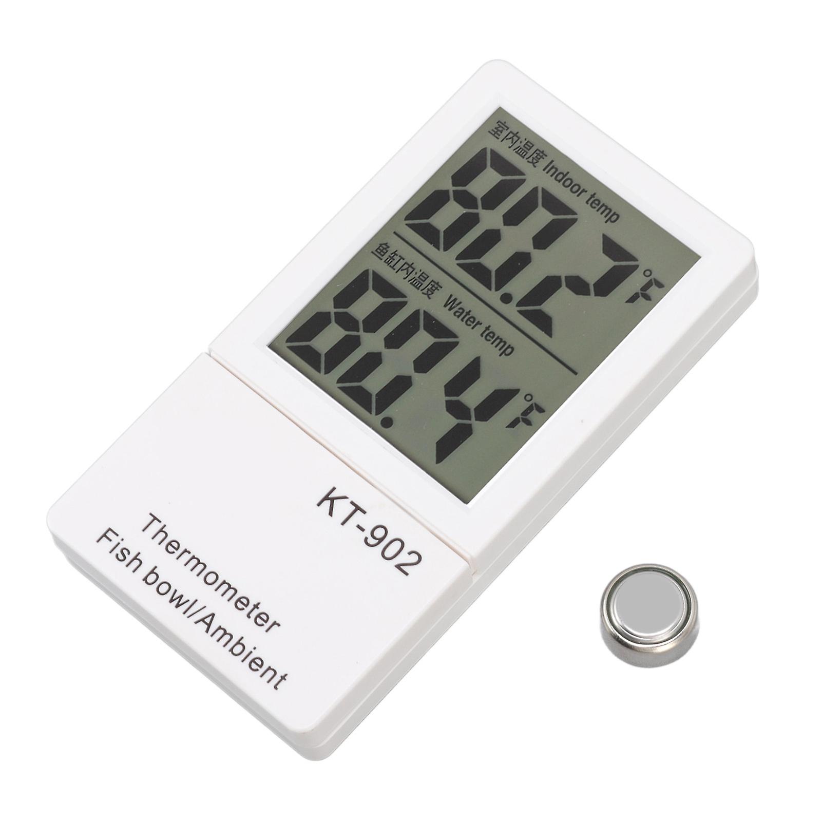 Digital Aquarium Thermometer KT902 Ultra Low Power Consumption Electronic Fish Tank Thermometer In and Out Water Temperature Monitor