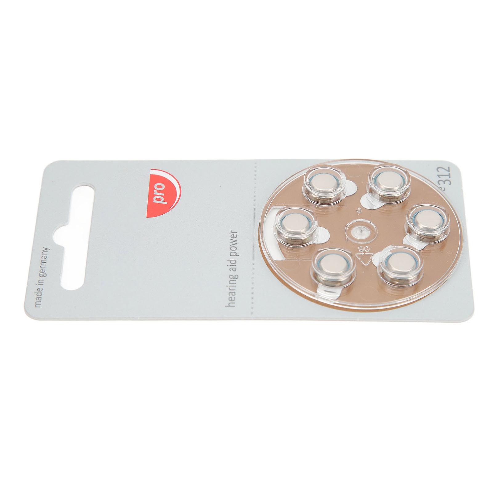 60pcs 오래 지속되는 전원 사운드 보조 배터리 귀 보청기 E312 후에의 아연 공기 보청기 배터리 