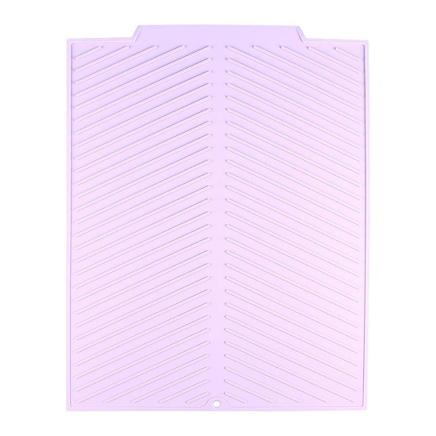 OuZhan Silicone Kitchen Countertop Drainage Mat Heat Resistant Non-slip Large Surface Multipurpose