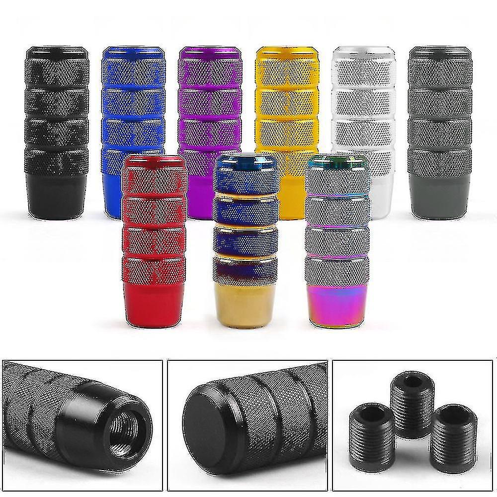 95 mm universal halkfri växelspaksknopp manuell växellåda aluminium räfflad växelspaksknopp