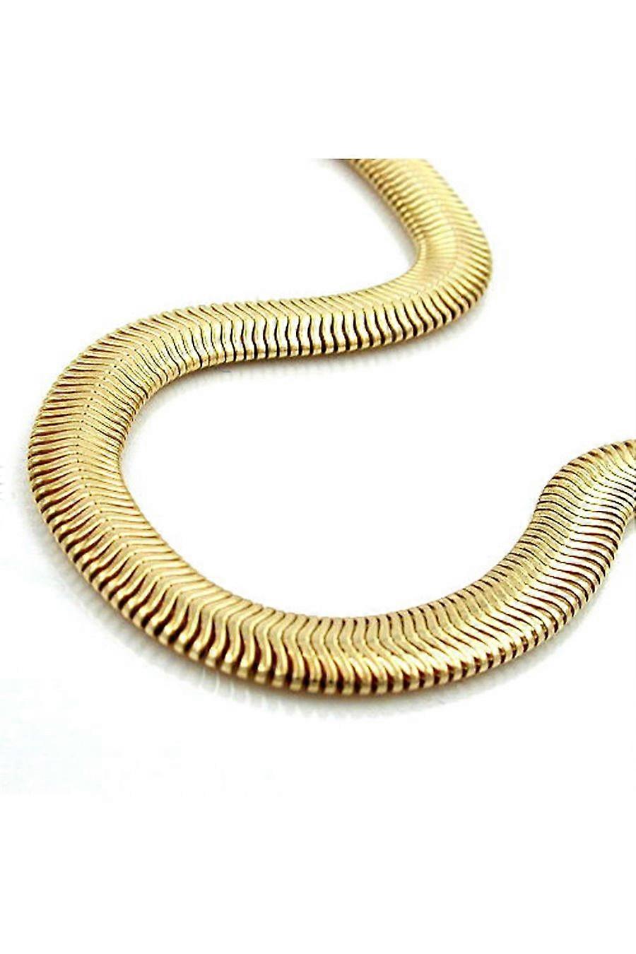 Necklace 4x2mm Snake Chain Gold-plated - Gl220002-45