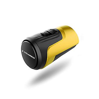 Veeki usb ricaricabile bicicletta clacson e-bike campanello 100-120 DB impermeabile 4 modalità sonore-1903 giallo (uno)