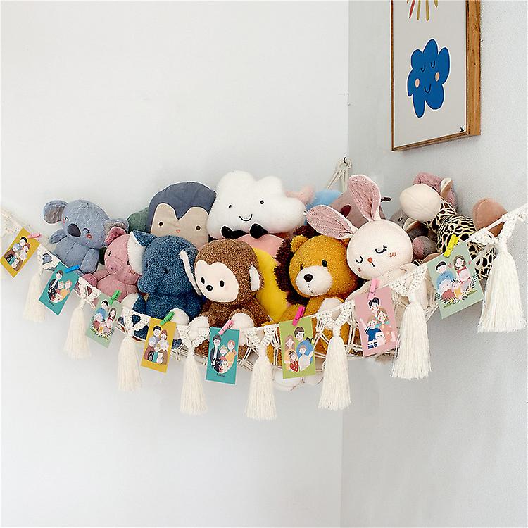 Hammock Nets for Toys, Hanging Storage Net for Toy Storage Bag, Teddy Bear for Kids Room (104*104*140cm)