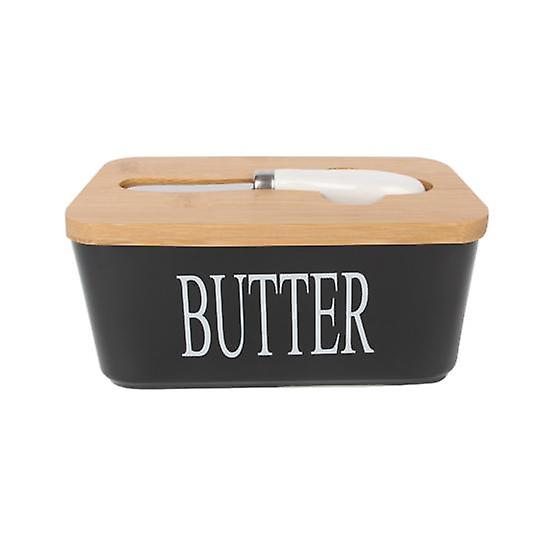 Ceramic Butter Dish with Lid Multipurpose Knife Large Capacity Butter Keeper for Countertop Easy to Clean Butter Container Kitchen Gift