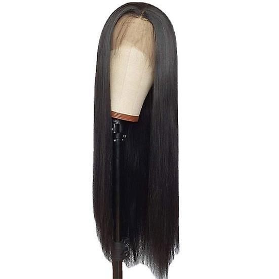 Black mid-length wig KF81850