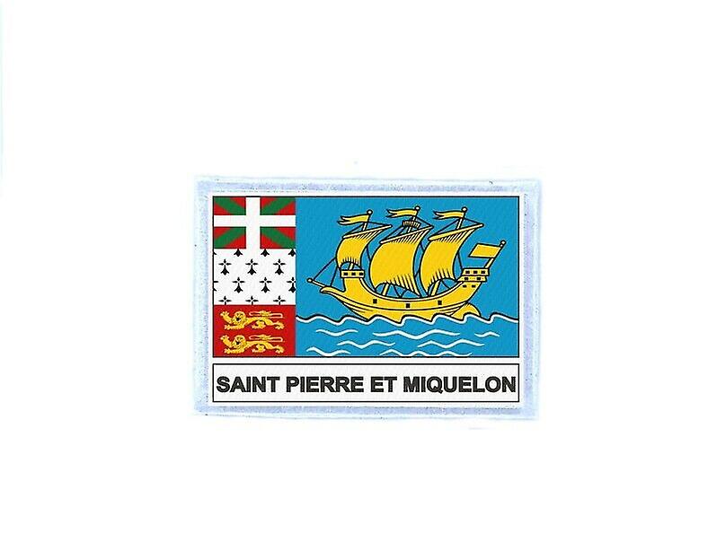 Lock patch badge prints flag PM st st stone and miquelon
