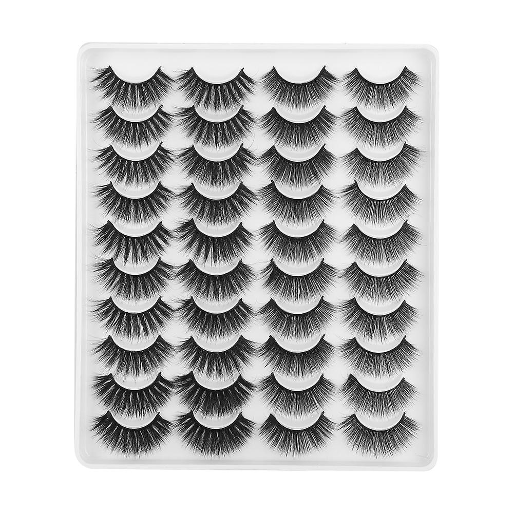 20 Pairs 6D False Eyelashes, Natural, Thickening, Soft and Reusable Eyelash Extensions (MC-10)