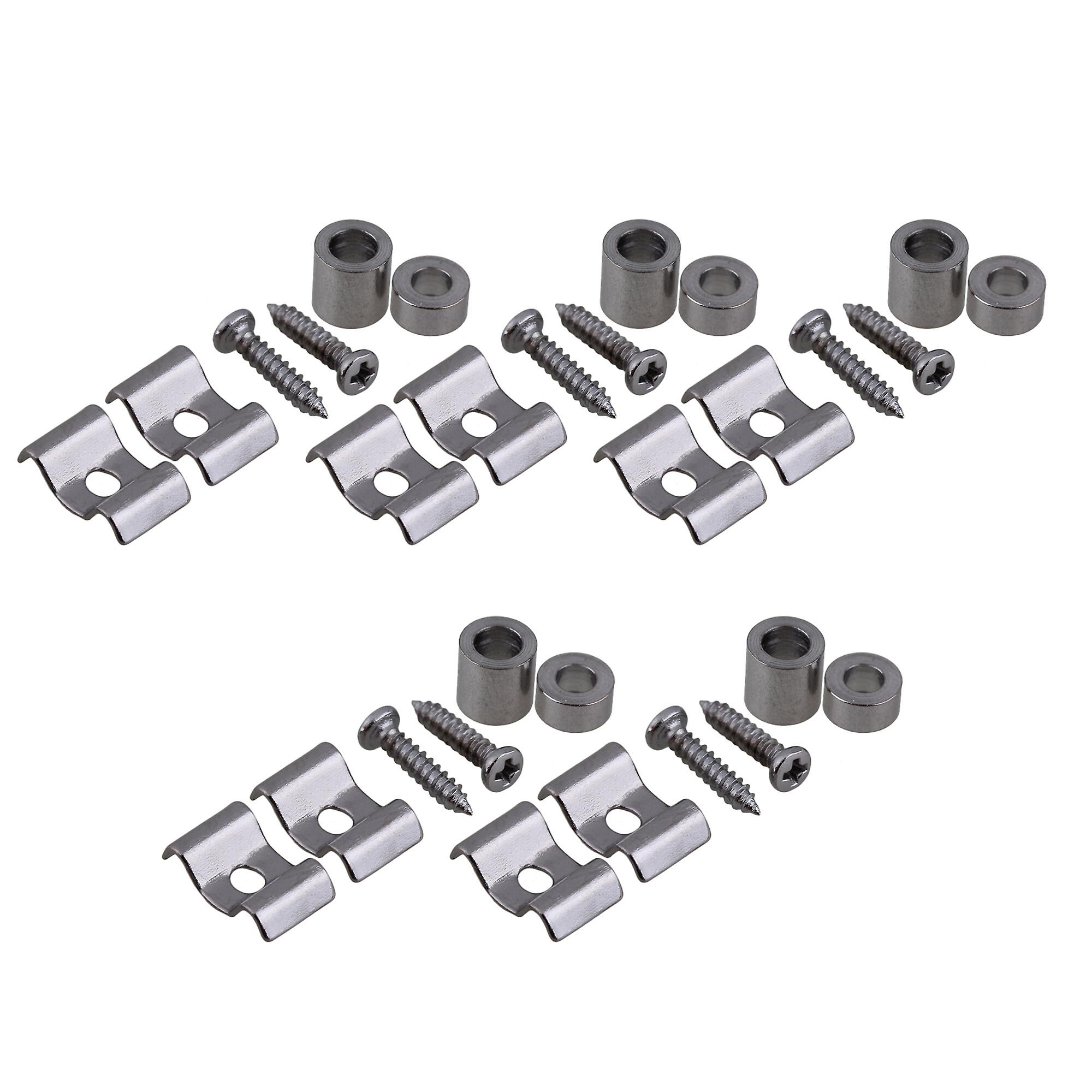 10 Pcs Zinc Alloy String Tree Guide Retainer Chrome Finish with Screw