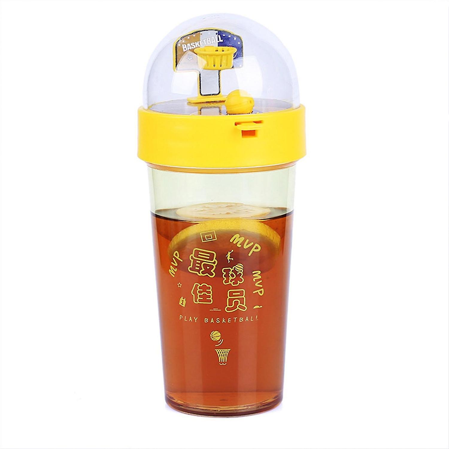 Wharick 500ml 농구 물 컵 대용량 휴대용 재미 스포츠 사격 마시는 병