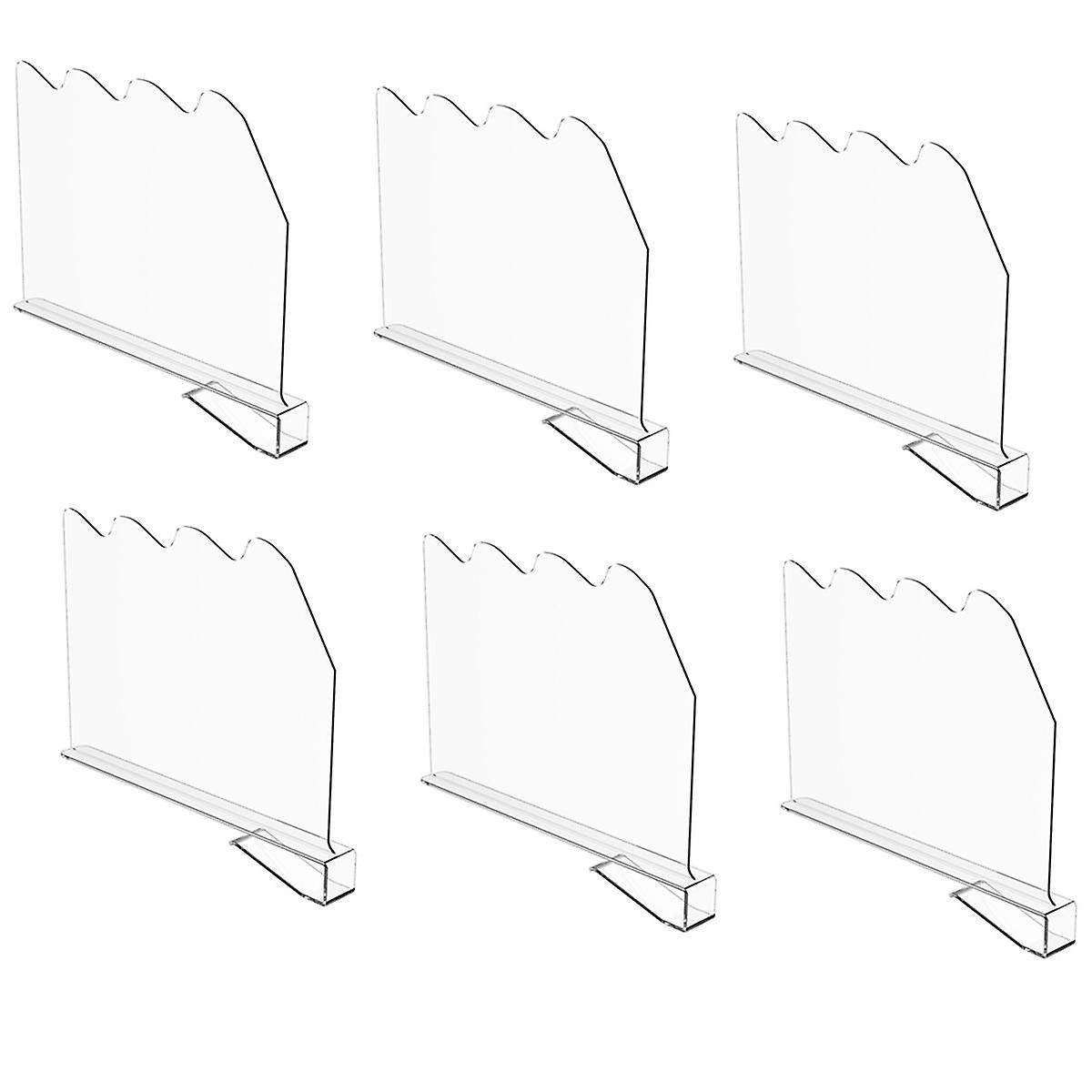 Home 6Pack Acrylic Shelf Dividers for Closet Organization - Closets Shelf and Closet Separator for Storage Organization