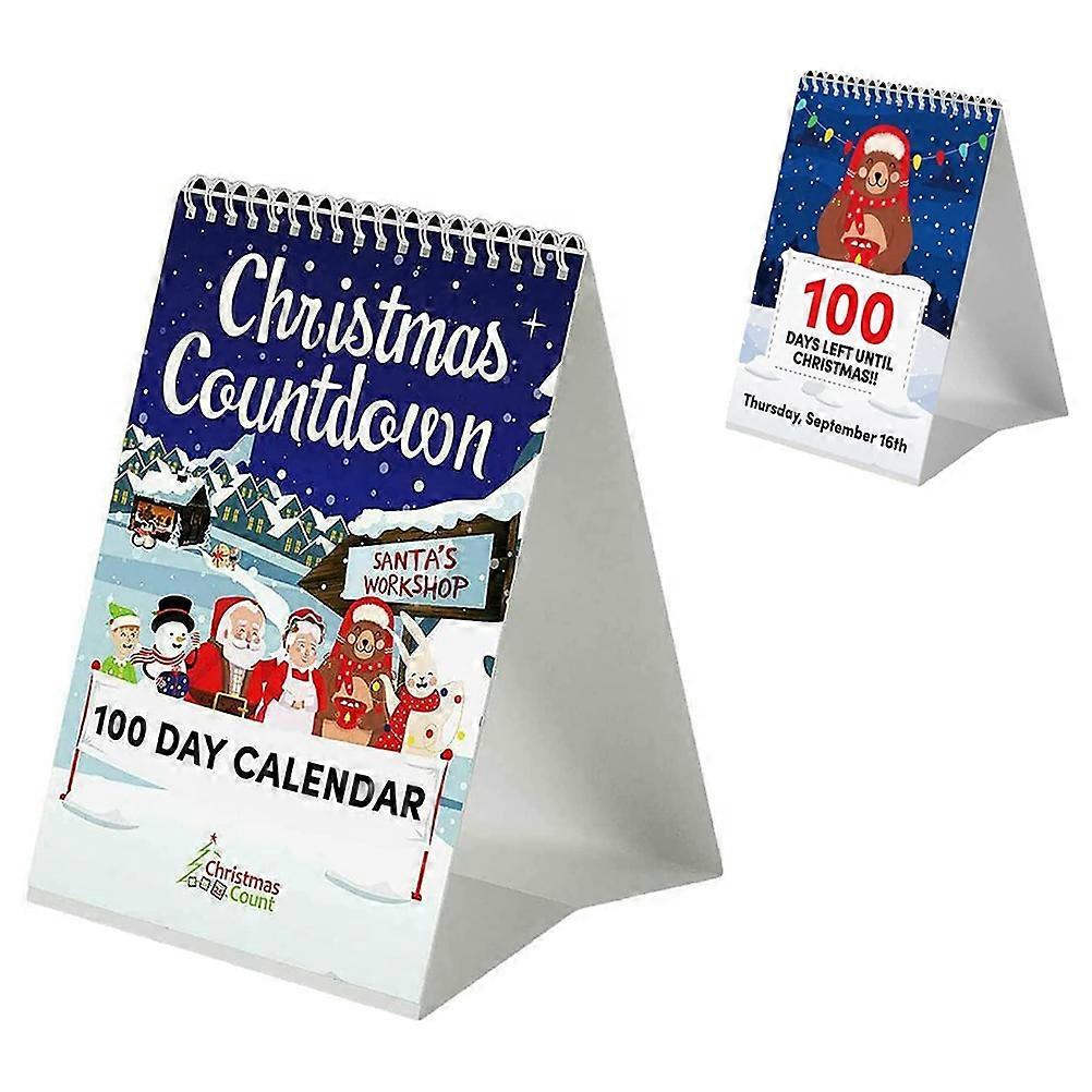 Christmas Countdown Calendar 100 Days 2022 Christmas Countdown Advent Calendar Tabletop Calendar Ornament