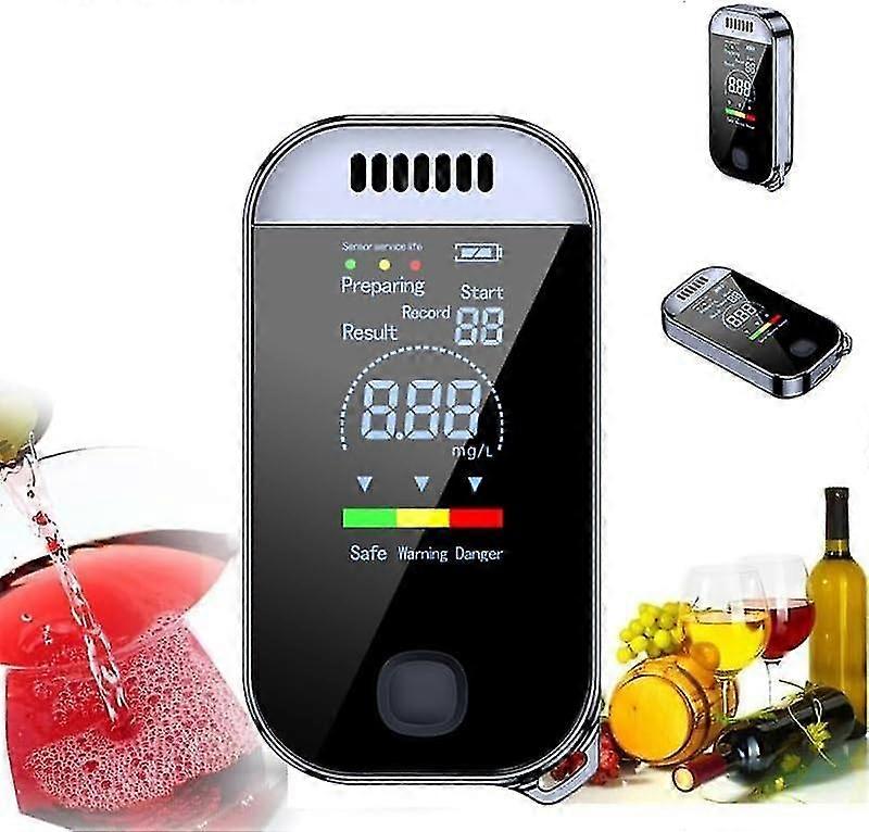 Mini Alcohol Tester Alcohol Meter With Digital Led Colour Display And Usb Charging Alcohol Tester Police Accurate For Personal Use