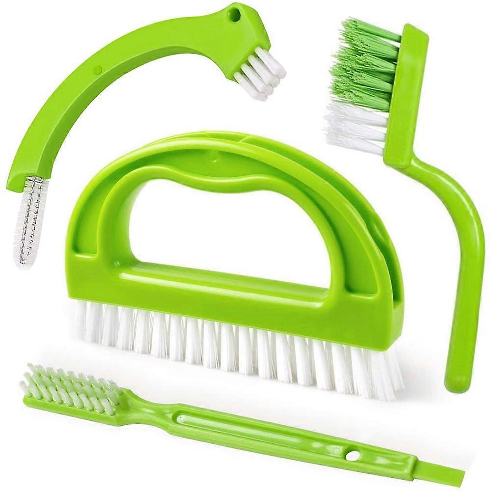 5 Pcs Tile Grout Brush Kit Window Cleaning green