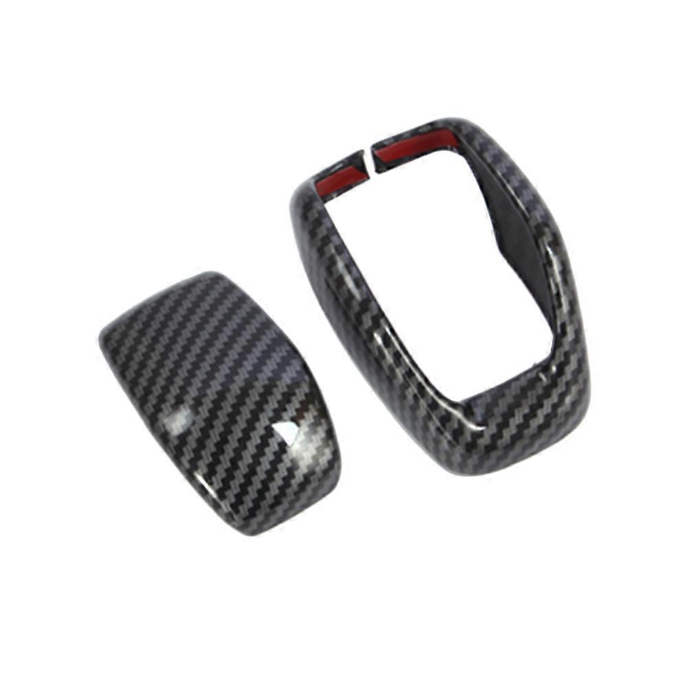 2 יחידות סיבי פחמן רכב העברת הילוכים ידית כיסוי מדבקת ראש חיתוך מדבקת קישוט פנים אוטומטי עבור טויוטה ראב4 2019 2020 2021