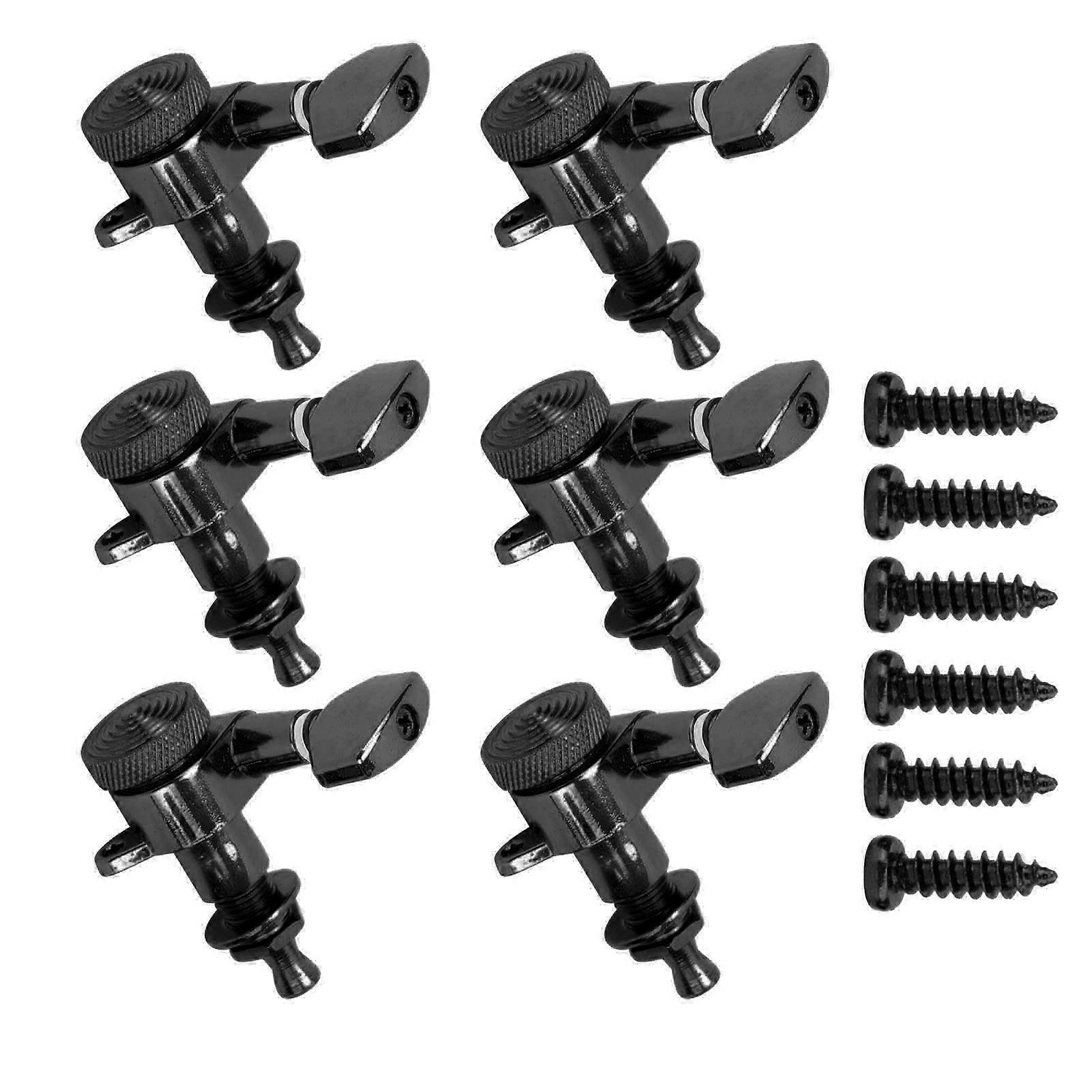 Guitar Locking Tuners Lock String Sealed Tuning Key Pegs Machine Heads Music Accessory Xfnhbk(6pcs Right Tuners )