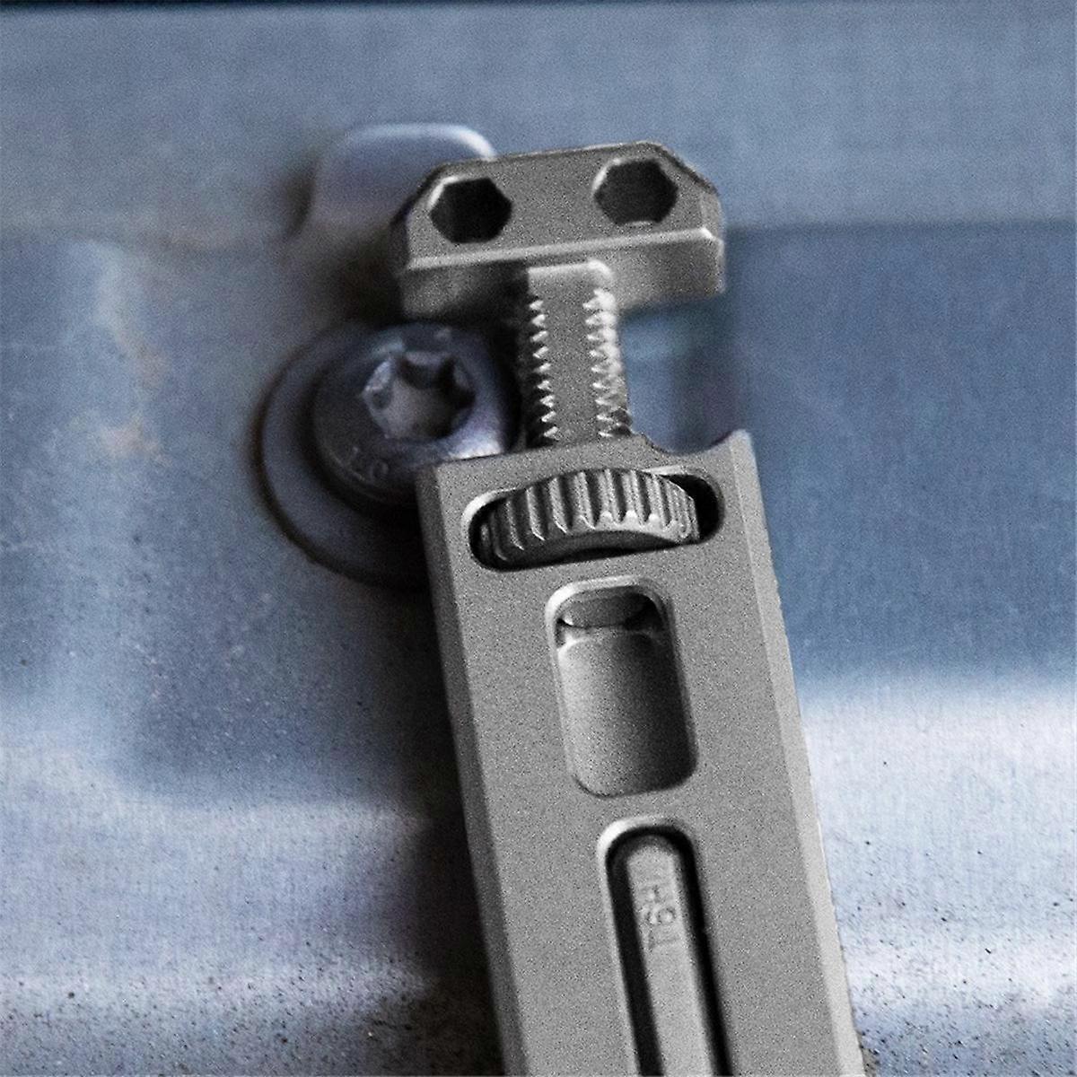 TC4 Titanium Alloy Multi-Function Pry Bar Corkscrew Screwdriver Mini Wrench Crowbar Pocket Tool Pendant