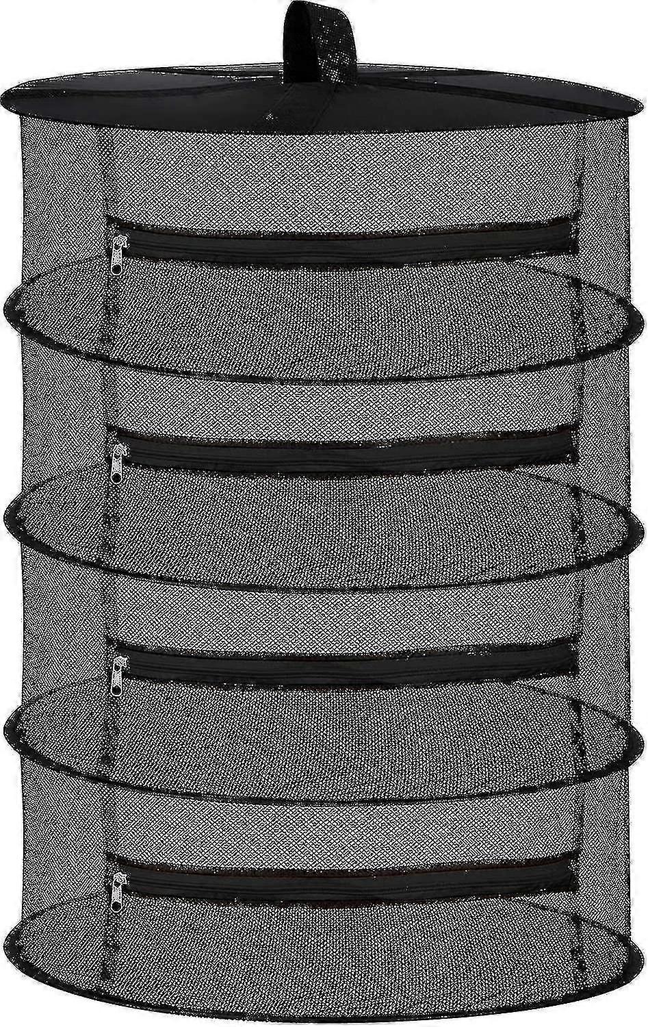 4 Layer Hanging Mesh Dry Herb Dryer Net With Zippers Black[HhhhS]
