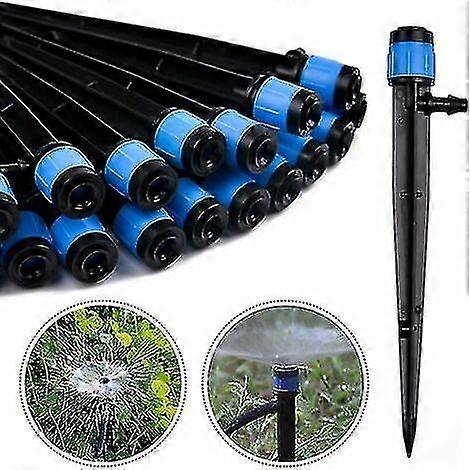 50szt Mikro kroplowy zraszacz nawadniający, 360 stopni 8-otworowe emitery nawadniania z przepływem wody dla rury 1/4 (4-7 mm), do systemu nawadniania kroplowego w ogrodzie