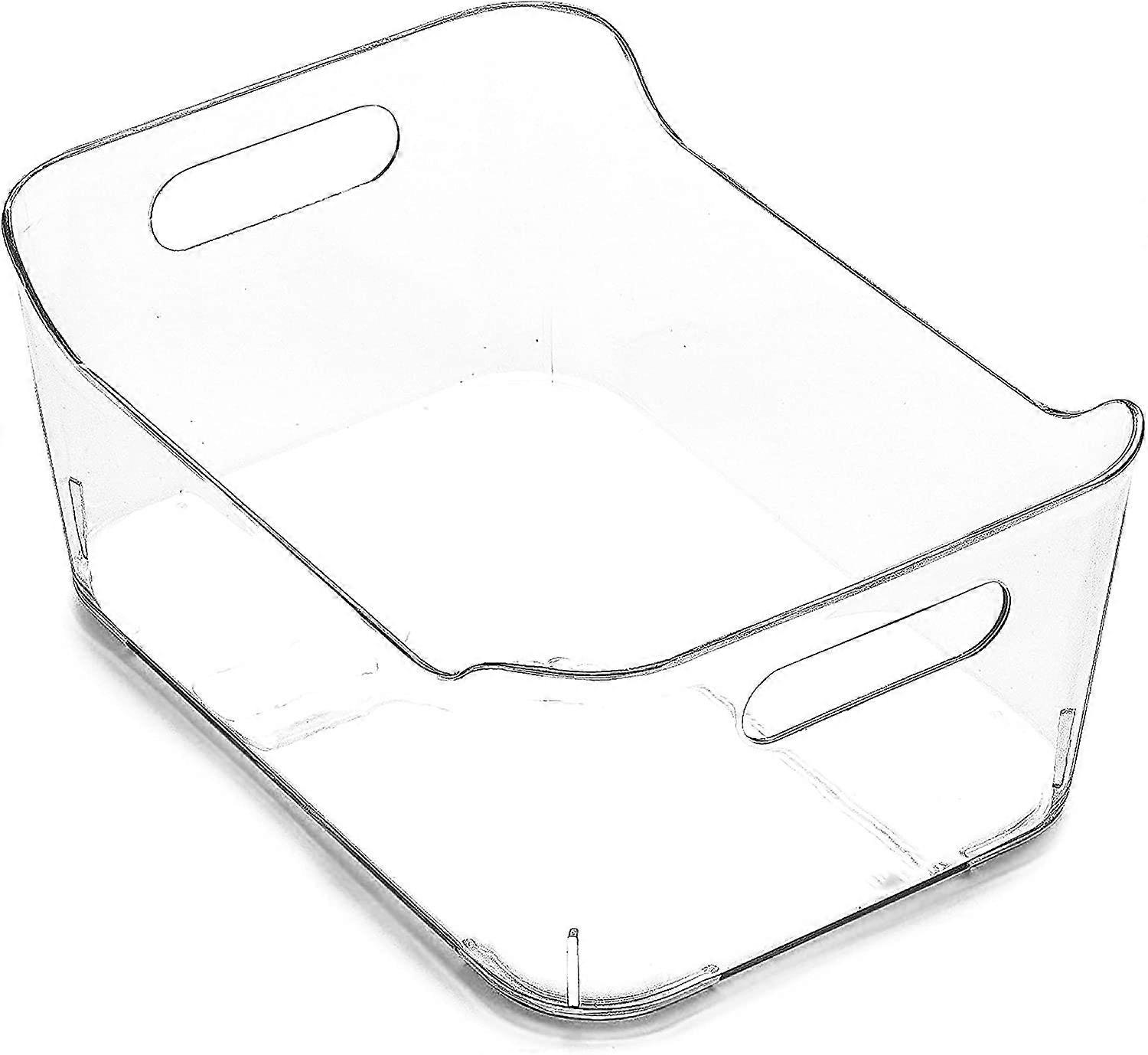 Plastic Storage Bins, Small | Multi-Use Organizer Bins | Built-in Handles | BPA-Free | Pantry Organization | Home Organization | Fridge Organizer | Fr