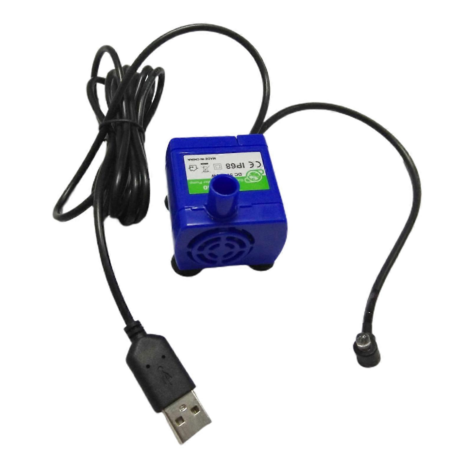Water Pump Powerful Solid Mini Lightweight Convenient Splash-proof Easily Cleaning LED Light Pet Cat Water Fountain Motor for Puppy