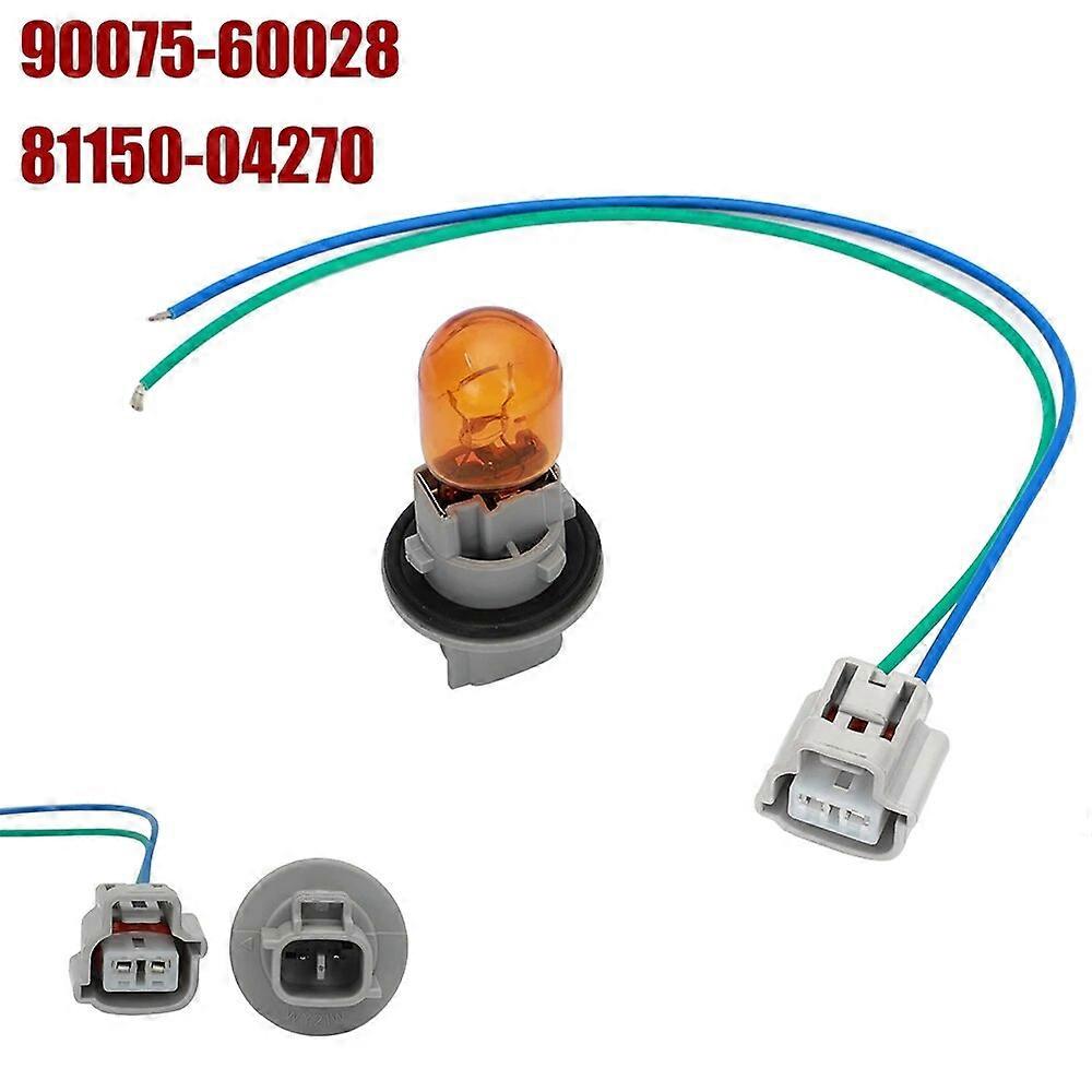 Turn Signal Socket And Connector With LED DRL For 2016-2022 Toyota Tacoma 90075-60028 81150-04270