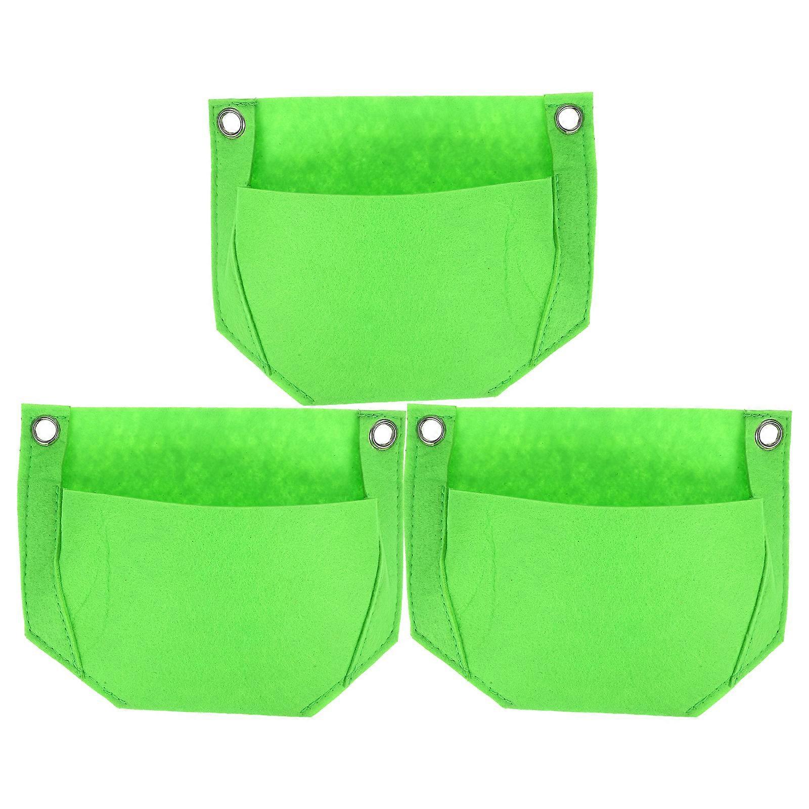 3Pcs Hanging Herb Pouch Hanging Strawberry Planters Garden Vertical Planter Fabric Planter