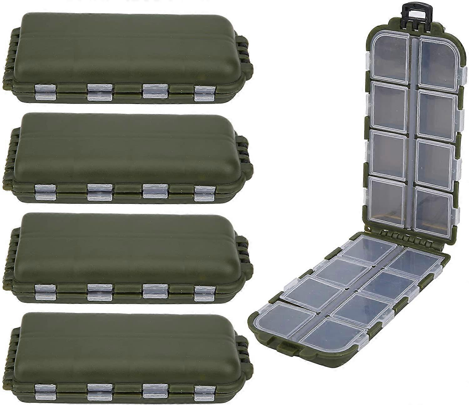 16 Compartment Fishing Organizer Double Sided Accessory Container - 5 Pieces