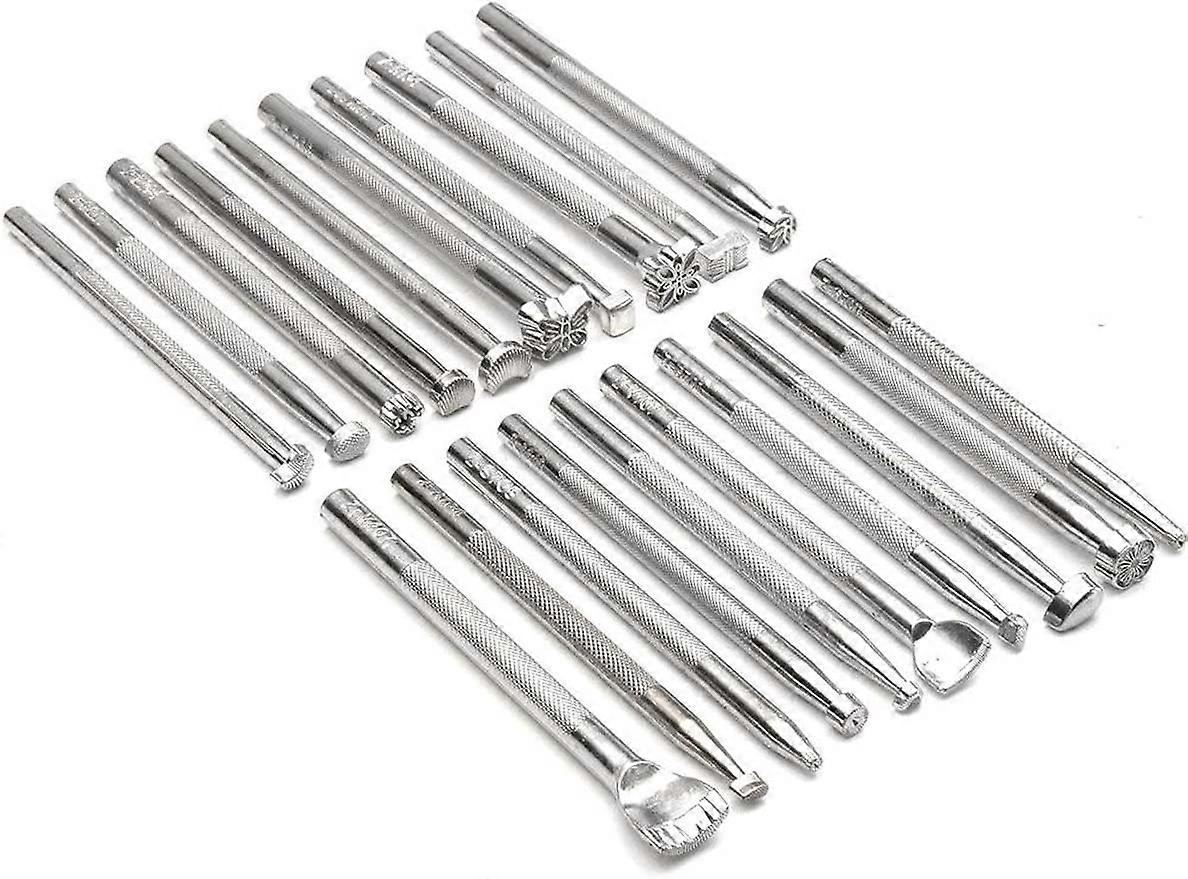 20Pcs Leather Stamps for Tooling, DIY Leather Working Making Tools Set