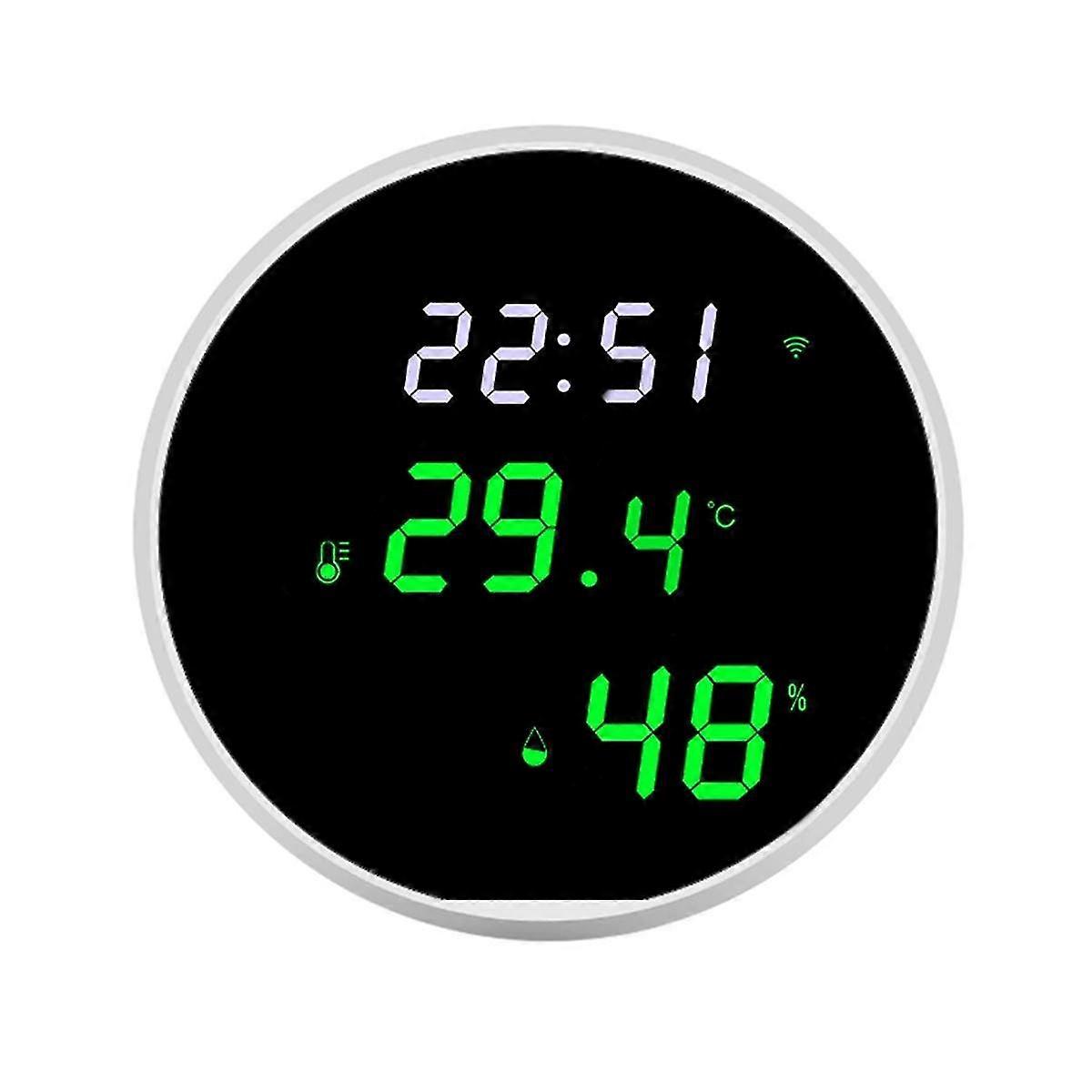Wifi Thermometer Hygrometer: Digital Indoor Temperature Humidity Sensor With Led Backlit Display, A