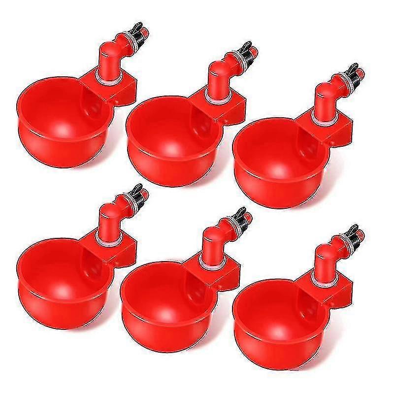 6/12pcs Automatic Poultry Drinking Bowl For Chicken Duck Plastic Chicken Drinking Cup Poultry Water Dispenser